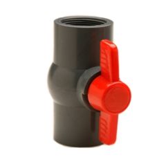 Biotek Marine Gray PVC Compact Threaded Ball Valves