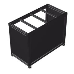 Biotek Marine AluFab 48″ x 24″ x 36″ Black Aquarium Stand Kit w/ Panels