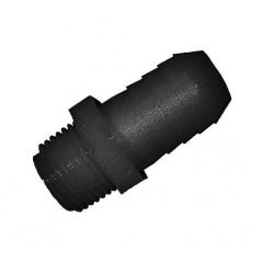 Biotek Marine Polypropylene Straight Insert Male Adapter 1/4" MPT to 1/4" Barb
