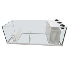 OceanView PRO 60" Rimless Glass Sump - White