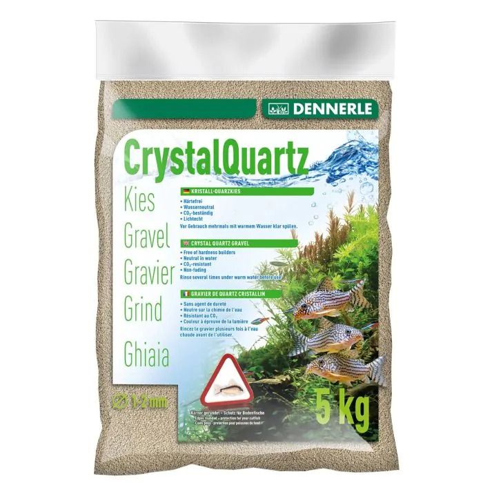 Dennerle Crystal Quartz Gravel - Natural White-5kg