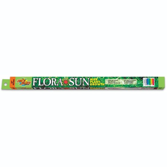 Zoo Med T-8 Flora Sun Max Plant Growth Fluorescent Bulb, 18"