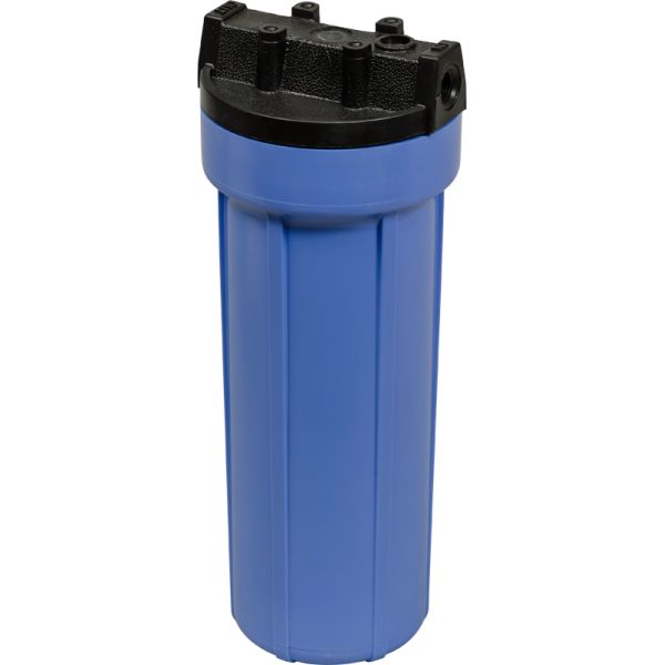 10" Solid-Blue FIlter Housing with 1/4" FPT Ports