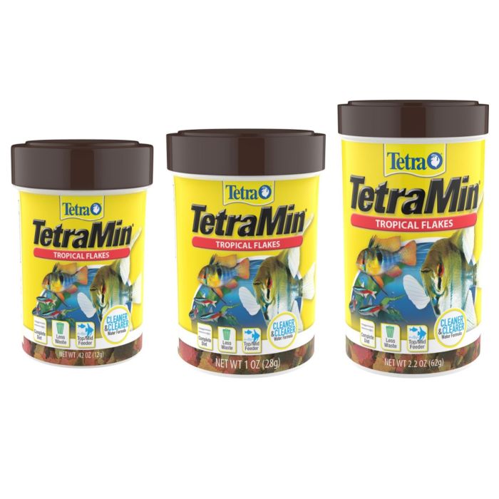 Tetra TetraMin Clean & Clearer Tropical Flakes Fish Food